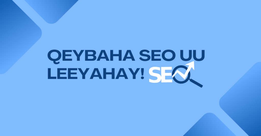 Qeybaha SEO uu leeyahay